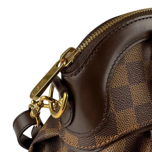 Auth LOUIS VUITTON Damier Ebene Trevi PM Handbag Shoulder Bag Brown - Picture 10 of 13